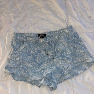 Rewash light Blue faux denim paisley print